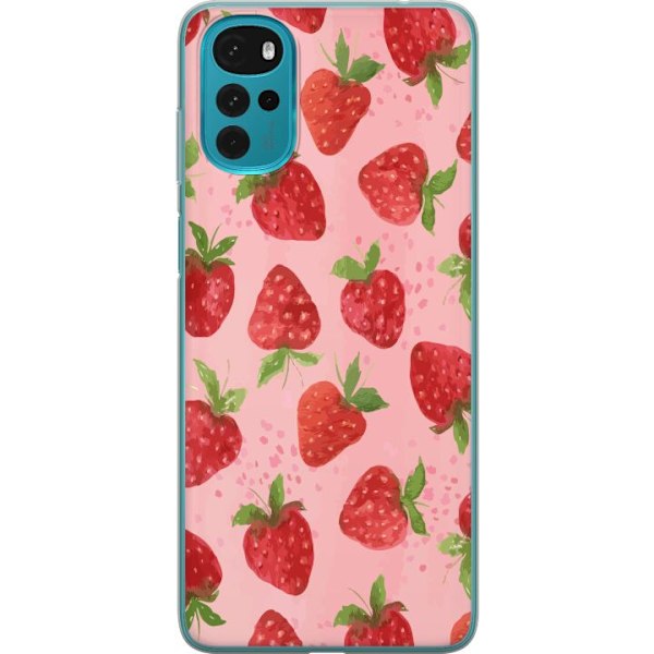 Motorola Moto G22 Genomskinligt Skal Strawberry Dreams – jor