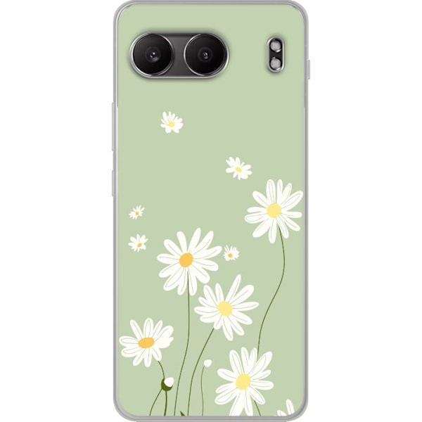 OnePlus Nord 4 Genomskinligt Skal Prästkragar – blommigt mönster i svensk sommarstil
