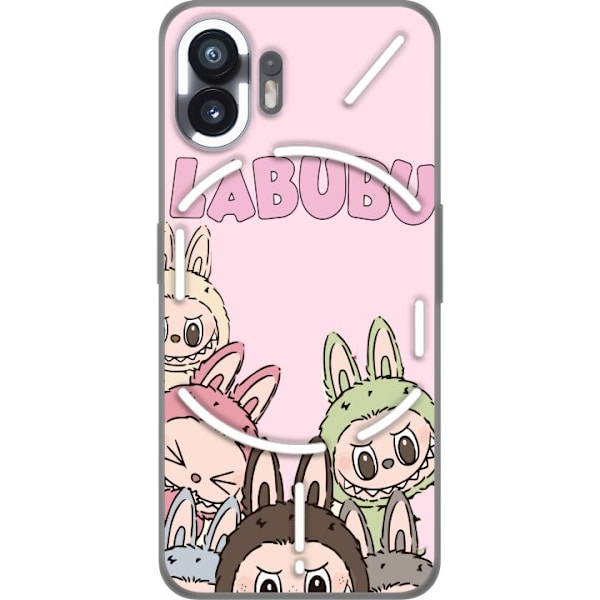 Nothing Phone (2) Genomskinligt Skal Labubu Pop Mart Karaktärer Figurer Samlarobjekt Populär Figurserie Design Pop Mart Toy Art Motiv