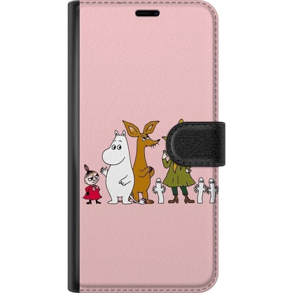 Kompatibel Tegnebogsetui til Apple iPhone 13 mini Mange figurer sammen på lyserød baggrund