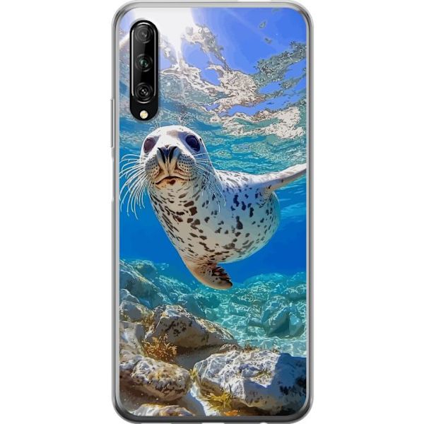 Huawei P smart Pro 2019 Läpinäkyvä kuori Myynti Meri Uiminen Eläinaihe Luonto Vesimotiivi Sininen Suunnittelu Meriteema Suosittu Motiivi Villielä