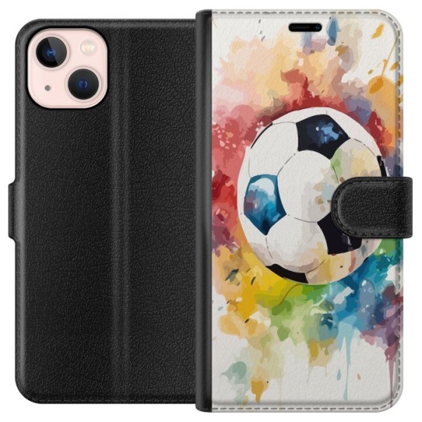 Apple iPhone 13 Plånboksfodral Fotboll