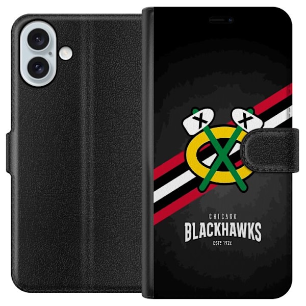 Apple iPhone 16 Plus Lommeboketui Chicago Blackhawks (NHL)