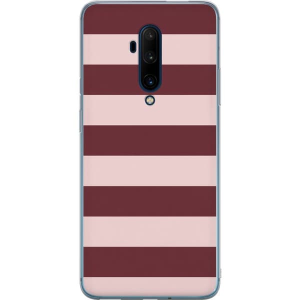 Kompatibelt Mobilskal till OnePlus 7T Pro Vinröda ränder röd