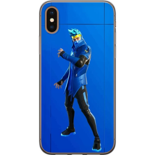 Apple iPhone X Läpinäkyvä kuori Fortnite - Ninja Blue