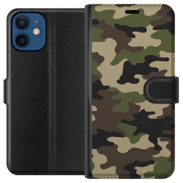 Kompatibelt Plånboksfodral till Apple iPhone 12 mini Militär