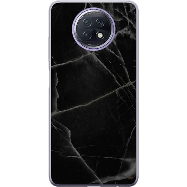 Xiaomi Redmi Note 9T Gennemsigtig cover Sort marmor