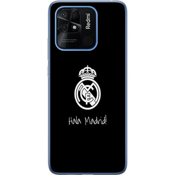 Xiaomi Redmi 10C Läpinäkyvä kuori Real Madrid Emblem Jalkapallo Ylpeys Valkoinen Kulta Seuramerkki Mestarit La Liga Fanit Ikoninen Urheilu