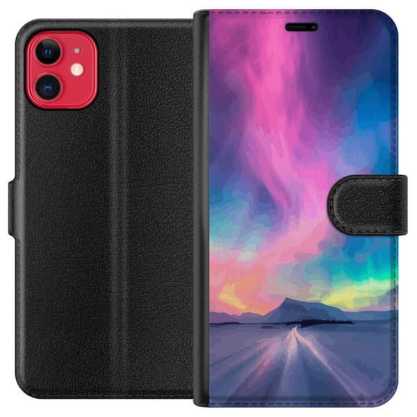 Kompatibel Tegnebogsetui til Apple iPhone 11 Nordlys