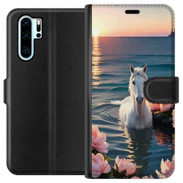 Kompatibelt Lommeboketui til Huawei P30 Pro Badede hest
