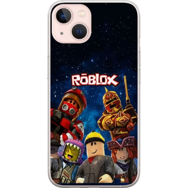 Kompatibelt Mobildeksel til Apple iPhone 13 mini Roblox romfigurer spillkarakterer stjernehimmel gaming blå