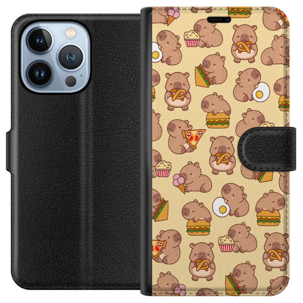 Apple iPhone 13 Pro Lompakkokotelo Kawaii capybara puhelinkotelo useilla söpöillä hahmoilla