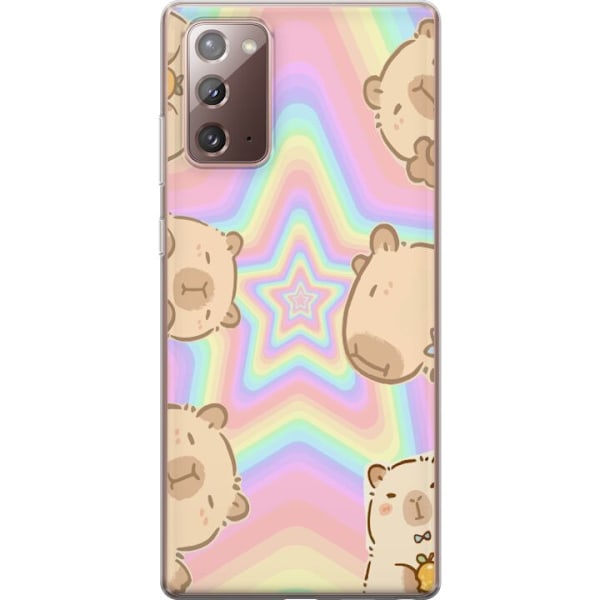 Samsung Galaxy Note20 Gjennomsiktig deksel Kawaii Capybara Gal