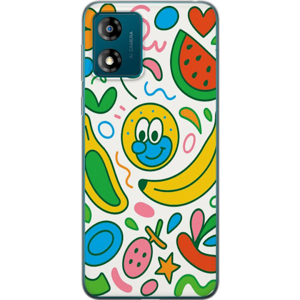 Motorola Moto E13 Läpinäkyvä kuori Perhosverho