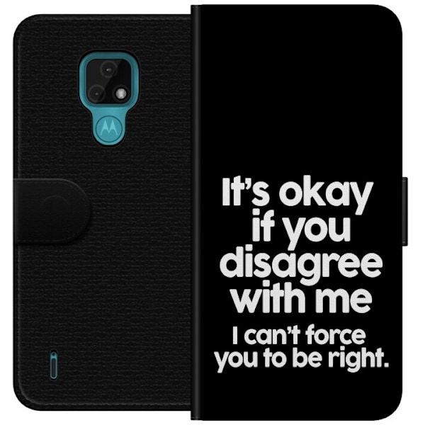 Motorola Moto E7 Plånboksfodral Text