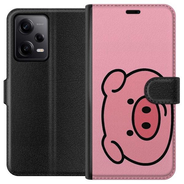 Xiaomi Redmi Note 12 Pro Lompakkokotelo Kawaii Piggy