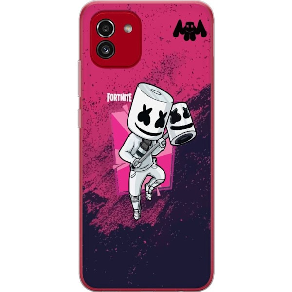 Samsung Galaxy A03 Läpinäkyvä kuori Marshmello Fortnite Ski