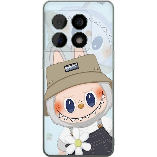 OnePlus 10 Pro Genomskinligt Skal Labubu med hatt – Pop Mart-figur Mr. Butcher i retro stil med karaktär