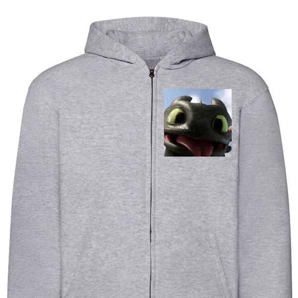 Zip-Hoodie til Børn | Hættetrøje med Lynlås Hvordan træner du din drage grå one size