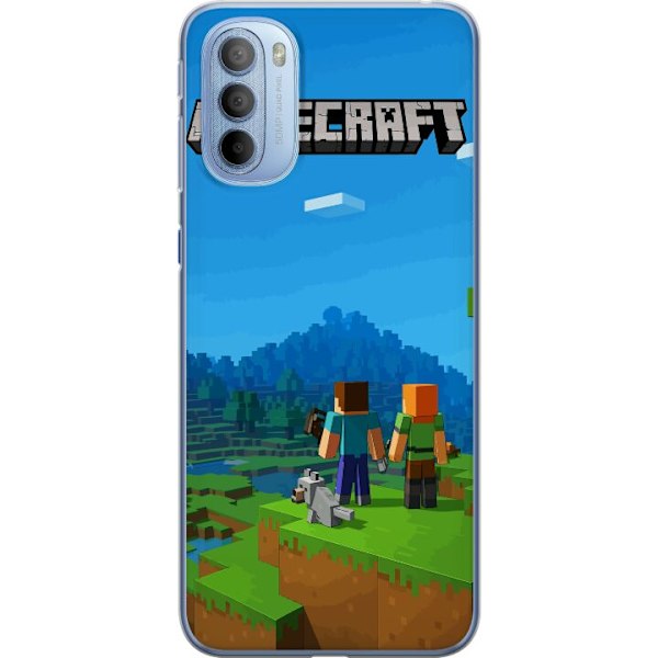 Motorola Moto G31 Gennemsigtig cover Minecraft Key Art