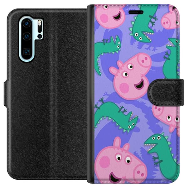Kompatibelt Lommeboketui til Huawei P30 Pro Greta Gris