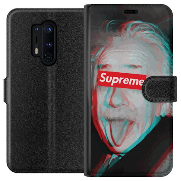 OnePlus 8 Pro Tegnebogsetui Supreme Albert Einstein 3D Motiv Streetwear Design Populær Videnskab Ikonisk Grafisk Urban Kunst