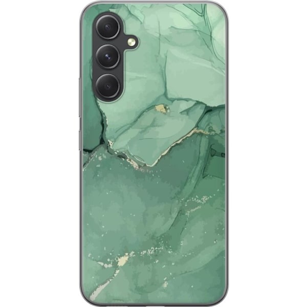 Samsung Galaxy S24 FE Läpinäkyvä kuori Vihreä Marmori