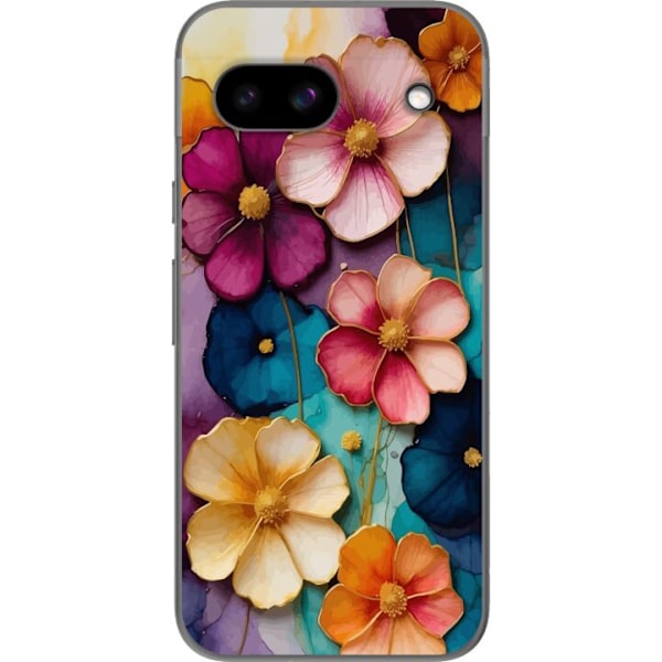 Google Pixel 8a Gennemsigtig cover Blomster Farver