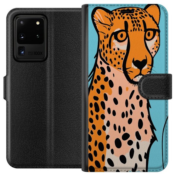 Samsung Galaxy S20 Ultra Tegnebogsetui Overrasket Leopard