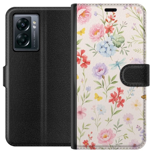 OnePlus Nord N300 Tegnebogsetui Blomster