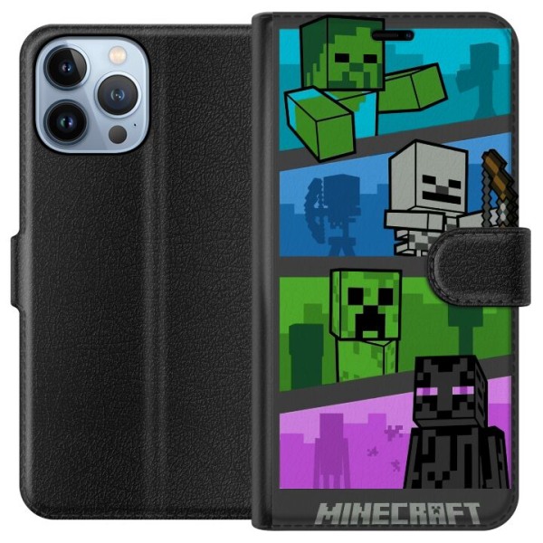 Apple iPhone 13 Pro Max Lompakkokotelo Minecraft