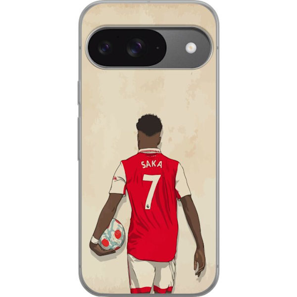 Google Pixel 9 Läpinäkyvä kuori Arsenal FC Jalkapallo Arsenal FC Motiivi Pelaaja Premier League Englanti Suosittu Urheilulaji Jalkapallotähti Lont
