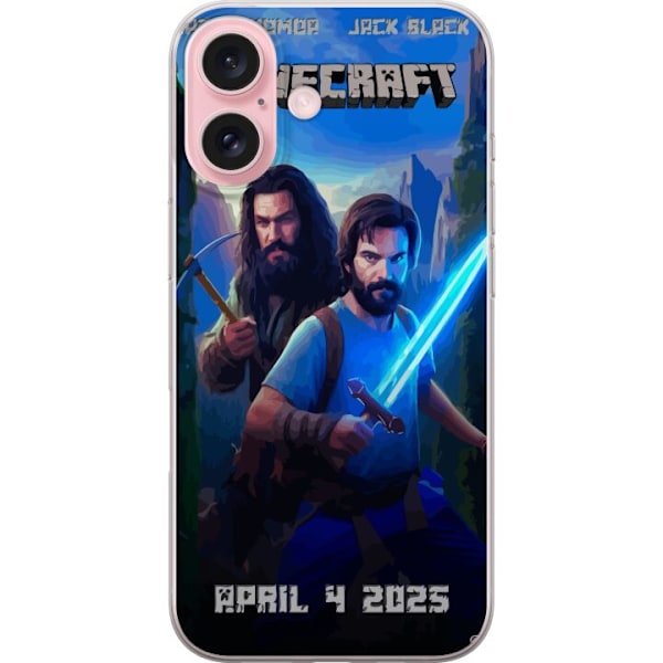 Apple iPhone 16 Läpinäkyvä kuori Minecraft-elokuva