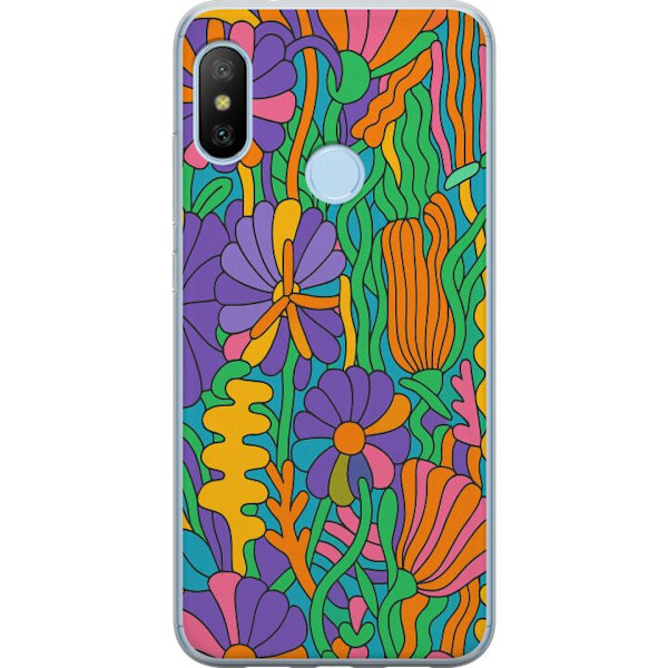 Xiaomi Mi A2 Lite Läpinäkyvä kuori Värien räjähdys