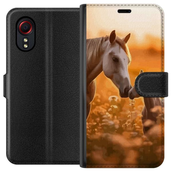 Kompatibel Tegnebogsetui til Samsung Galaxy Xcover 5 Heste