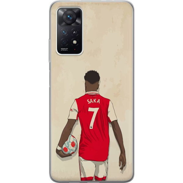 Xiaomi Redmi Note 11 Pro 5G Läpinäkyvä kuori Arsenal FC Jalkapallo Arsenal FC Motiivi Pelaaja Premier League Englanti Suosittu Urheilulaji Jalkapal