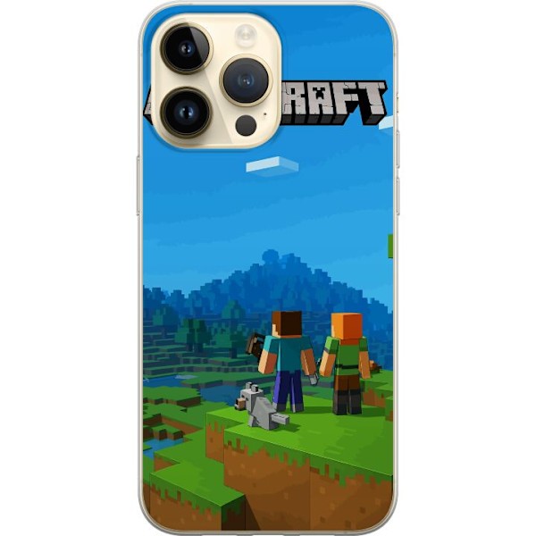 Apple iPhone 14 Pro Max Genomskinligt Skal Minecraft Key Art