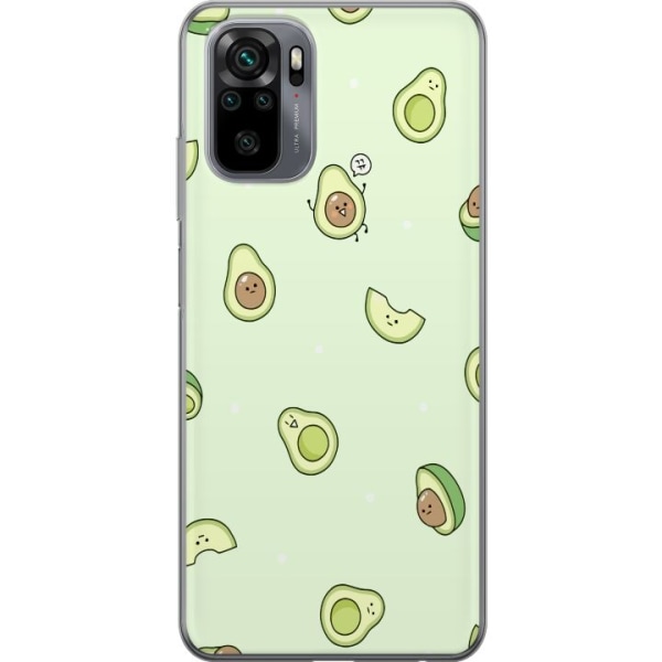 Xiaomi Redmi Note 10S Gennemsigtig cover Avocado Mønster
