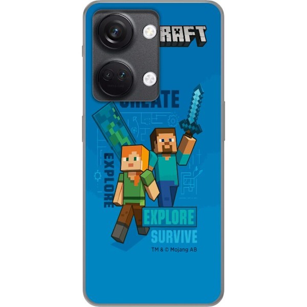 OnePlus Nord 3 Läpinäkyvä kuori Minecraft Luolastot