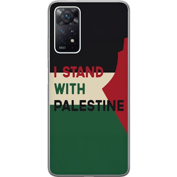 Xiaomi Redmi Note 11 Pro Genomskinligt Skal Stand with Palestine – solidaritetsdesign med starkt budskap