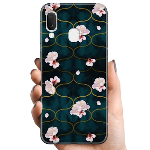 Samsung Galaxy A20e TPU Mobilskal Blommor