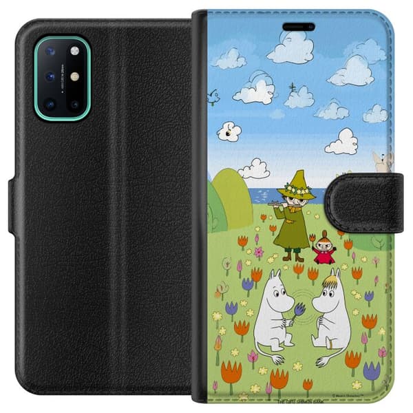 Kompatibel Tegnebogsetui til OnePlus 8T Mumin i blomsteräng grøn