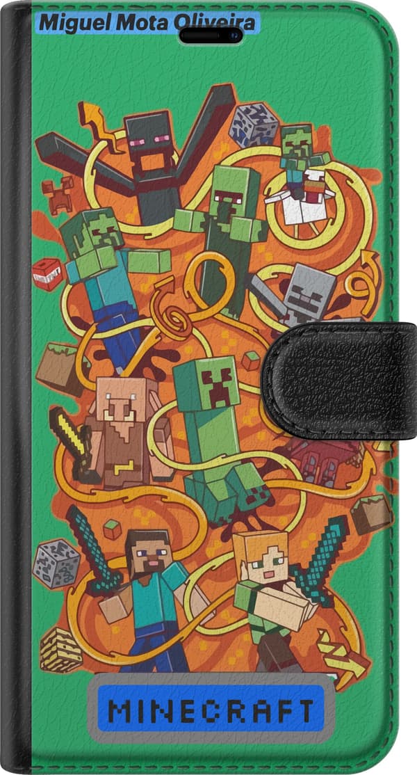 Kompatibelt Plånboksfodral till Samsung Galaxy S21 Minecraft