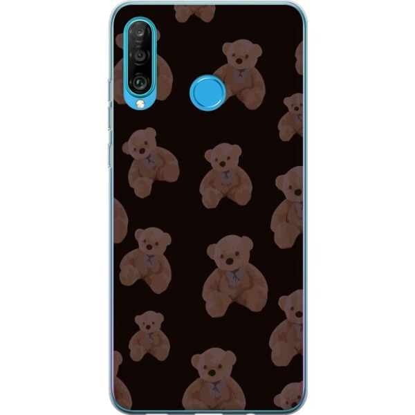 Huawei P30 lite Gjennomsiktig deksel En bjørn flere bjørner