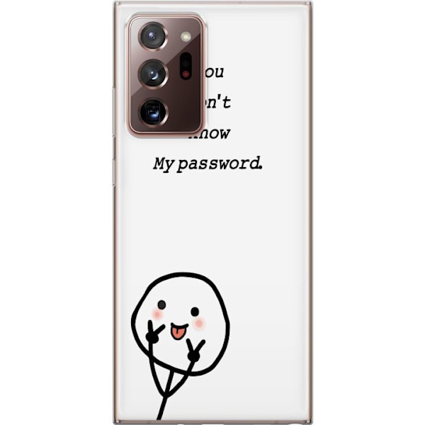 Samsung Galaxy Note20 Ultra Genomskinligt Skal You Don’t Know My Password – edgy textmotiv med attityd