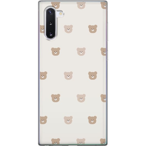 Samsung Galaxy Note10 Läpinäkyvä kuori Teddy-tausta - söp