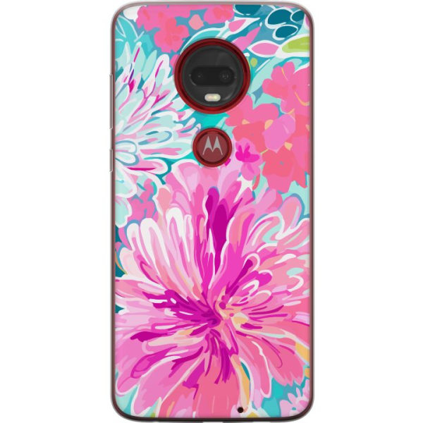 Motorola Moto G7 Plus Gennemsigtig cover Blomsterrebs