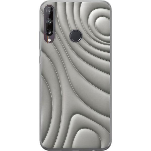 Huawei P40 lite E Genomskinligt Skal Silver Waves
