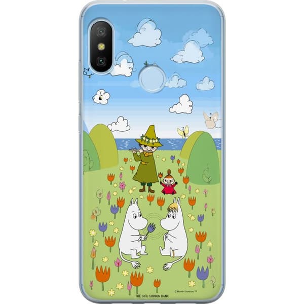 Kompatibelt Mobildeksel til Xiaomi Mi A2 Lite Mumin i blomsteräng grønn
