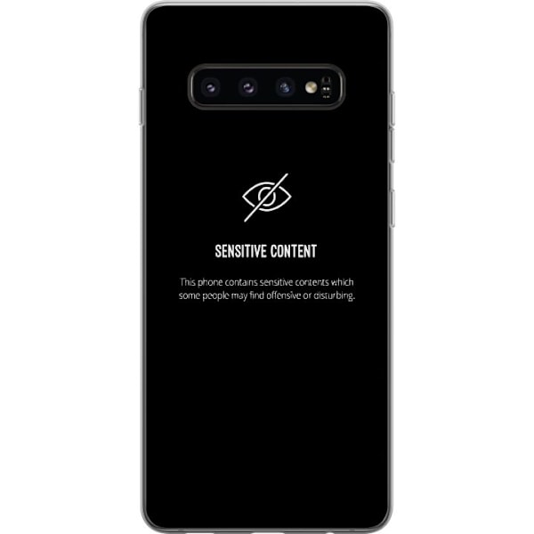 Samsung Galaxy S10 Gjennomsiktig deksel følsomt innhold